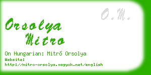 orsolya mitro business card