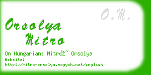 orsolya mitro business card